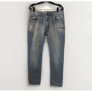 WKA Denim Evolution Men's Distressed Blue Jeans Sz 32x34 VTG Y2K